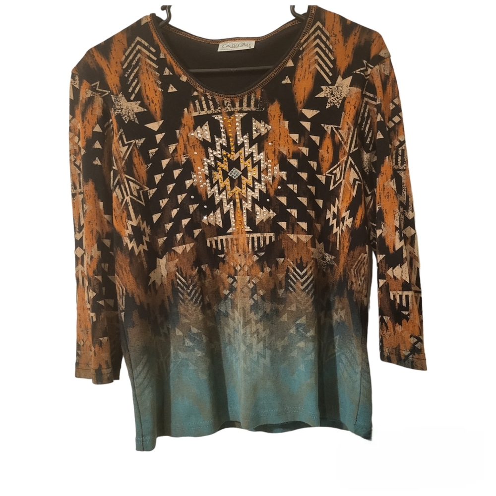Cactus Bay Apparel Mid Length Sleeves With Rhinestones